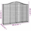vidaXL 9 db &iacute;ves horganyzott vas gabion kos&aacute;r 200x30x140/160 cm