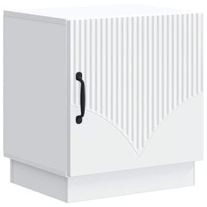 vidaXL &Eacute;jjeli asztal Feh&eacute;r 43 x 34,5 x 47 cm Szerelt Fa