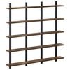 vidaXL Falpolc F&uuml;st&ouml;s T&ouml;lgy 102 x 13.5 x 102 cm Szerelt Fa