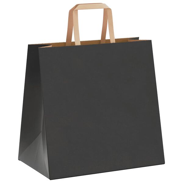 vidaXL 50 db fekete pap&iacute;rzacsk&oacute;k foganty&uacute;kkal 26x17x25 cm