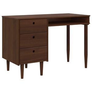 vidaXL Asztal BILBAO S&ouml;t&eacute;t karamell 114 x 53 x 75 cm