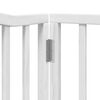 vidaXL feh&eacute;r ny&aacute;rfa 10 paneles &ouml;sszecsukhat&oacute; kutyakapu ajt&oacute;val 800 cm