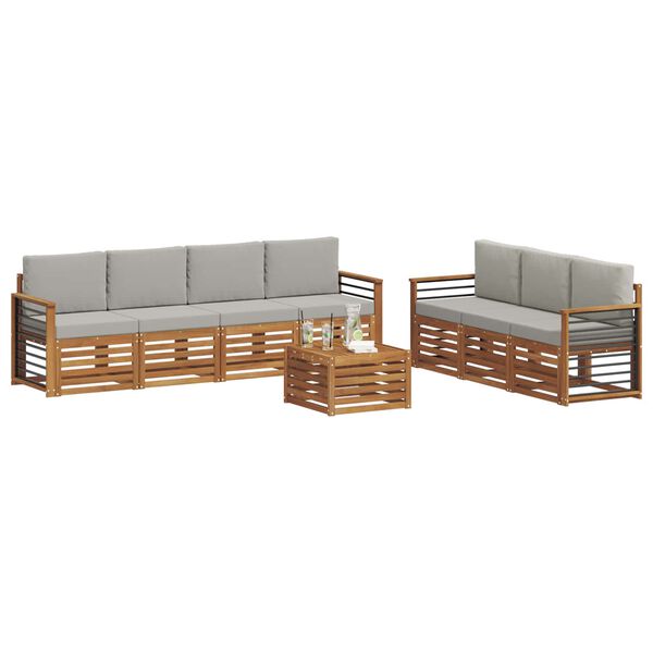 vidaXL &Uuml;lőgarnit&uacute;r&aacute;k 8 pcs Term&eacute;szetes &eacute;s Vil&aacute;gossz&uuml;rke T&ouml;m&ouml;r Ak&aacute;cfa