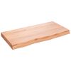 vidaXL vil&aacute;gosbarna kezelt t&ouml;m&ouml;r fa f&uuml;rdőszobai pult 80x40x(2-6) cm