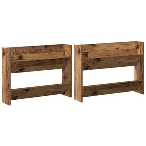 vidaXL Cipőszekr&eacute;ny 2 db 80 x 18 x 60 cm Szerelt Fa Antik fa