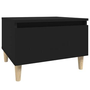 vidaXL fekete szerelt fa kisasztal 50 x 46 x 35 cm