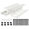vidaXL Asztal alatti k&aacute;bel kezelő t&aacute;lca 2 db Feh&eacute;r 43 x 12 x 10 cm