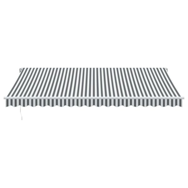 vidaXL antracitsz&uuml;rke-feh&eacute;r k&eacute;zzel kih&uacute;zhat&oacute; napellenző 450 x 350 cm