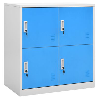 vidaXL 2 db világosszürke-kék acél zárható szekrény 90 x 45 x 92,5 cm