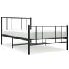 vidaXL fekete f&eacute;m &aacute;gykeret fej- &eacute;s l&aacute;bt&aacute;ml&aacute;val 80 x 200 cm