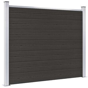 vidaXL fekete WPC ker&iacute;t&eacute;spanel 180 x 146 cm