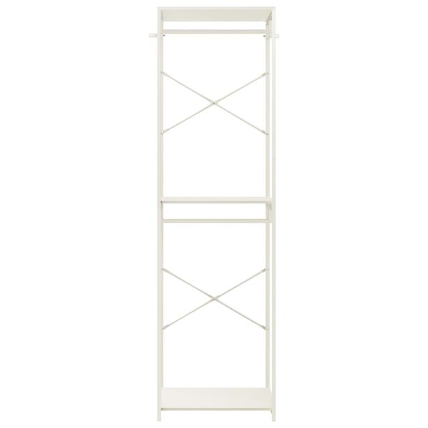 vidaXL feh&eacute;r f&eacute;m &eacute;s forg&aacute;cslap szekr&eacute;ny 60 x 40 x 213 cm