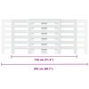 vidaXL feh&eacute;r szerelt fa radi&aacute;torburkolat 205 x 21,5 x 83,5 cm