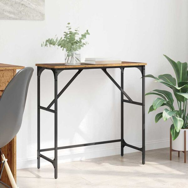 vidaXL Konzolasztal &Ouml;reg fa 75 x 32 x 75 cm Faanyag