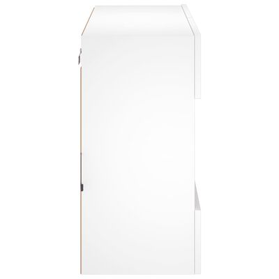 vidaXL fehér falra szerelhető TV-szekrény LED-lámpákkal 78,5x30x60,5cm