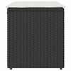 vidaXL kerti sz&eacute;kek p&aacute;rn&aacute;kkal 2 db fekete 40x40x43 cm polirattan