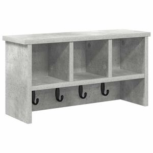vidaXL Fali Kab&aacute;thorog Falra szerelhető Beton Sz&uuml;rke 50 x 16 x 26 cm