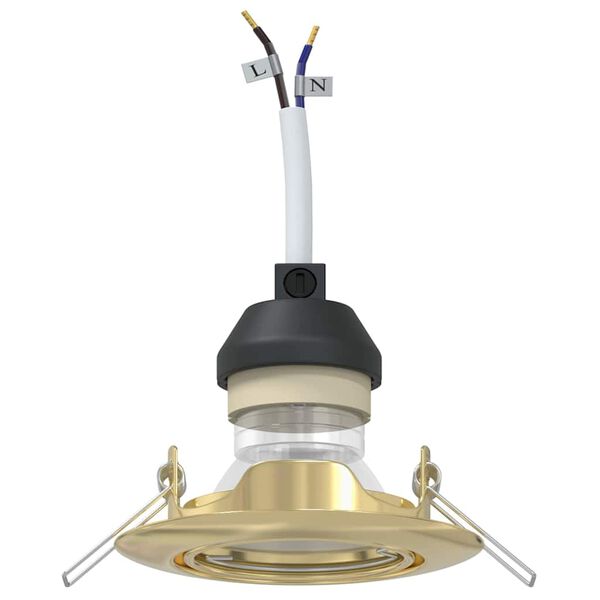 vidaXL Spotl&aacute;mpa 12 pcs Arany 9 x 9 x 2.5 cm F&eacute;m