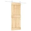 vidaXL Cs&uacute;sz&oacute; ajt&oacute; 80 x 210 cm Szil&aacute;rd Fenyőfa (Nem Kezelt)