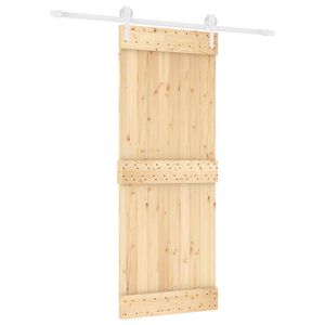 vidaXL Cs&uacute;sz&oacute; ajt&oacute; 80 x 210 cm Szil&aacute;rd Fenyőfa (Nem Kezelt)