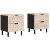 vidaXL &Eacute;jjeliszekr&eacute;ny 2 db Feh&eacute;r 40 x 33 x 46 cm T&ouml;m&ouml;r Mang&oacute;f&aacute;t