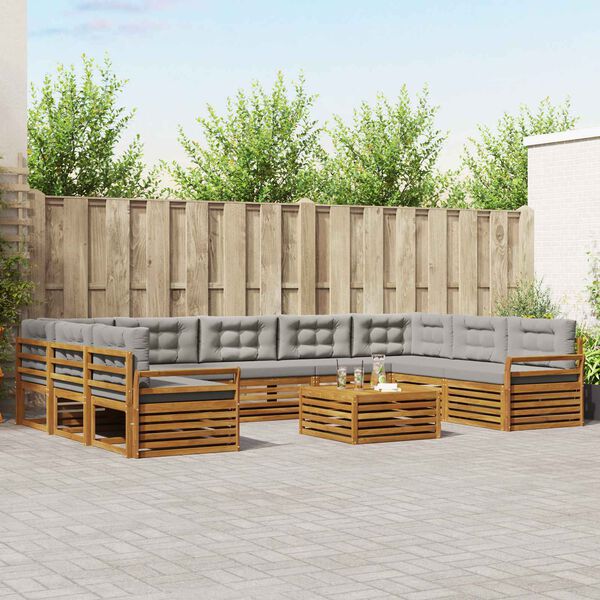 vidaXL &Uuml;lőgarnit&uacute;r&aacute;k 10 pcs Term&eacute;szetes &eacute;s Vil&aacute;gossz&uuml;rke T&ouml;m&ouml;r Ak&aacute;cfa