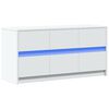 vidaXL fehér szerelt fa TV-szekrény LED-ekkel 100 x 34 x 50 cm