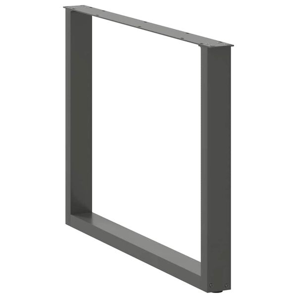 vidaXL 3 db antracitsz&uuml;rke, U alak&uacute; &eacute;tkezőasztal l&aacute;b 100 x (72-73) cm ac&eacute;l