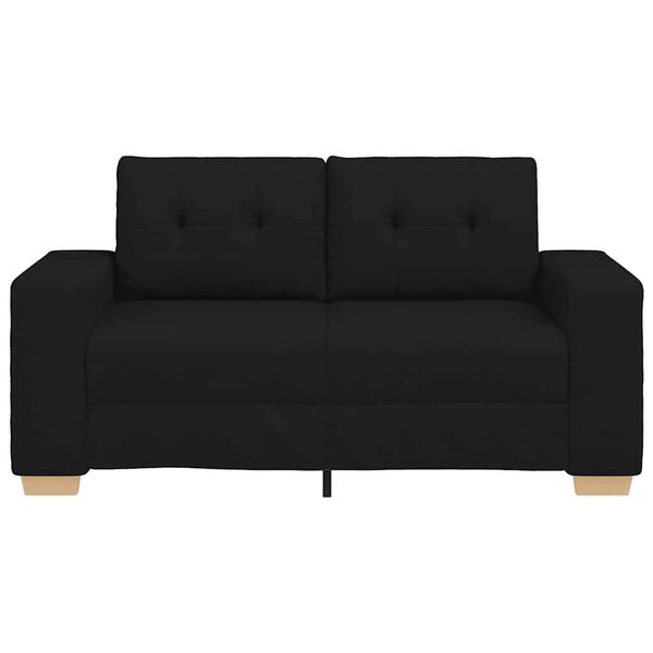 vidaXL fekete sz&ouml;vet loveseat kanap&eacute; 160x77x82 cm