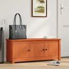 vidaXL Cipőszekr&eacute;ny Viaszbarna 110 x 38 x 45,5 cm T&ouml;m&ouml;r fenyő