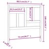 vidaXL tömör fenyőfa ágyfejtámla 80,5 x 4 x 100 cm