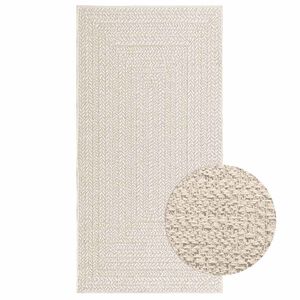 vidaXL ZIZUR kr&eacute;m juta hat&aacute;s&uacute; belt&eacute;ri &eacute;s k&uuml;lt&eacute;ri szőnyeg 80x150 cm