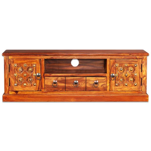 vidaXL tömör akácfából TV-állvány 120 x 30 x 40 cm