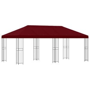 vidaXL Kerti pavilon 6 x 3 m Burgundi Poli&eacute;szter &eacute;s ac&eacute;l 190 gsm