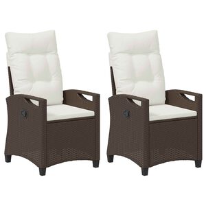 vidaXL Kerti Sz&eacute;k 2 pcs Barna &eacute;s Kr&eacute;m 56 x 60 x 112 cm