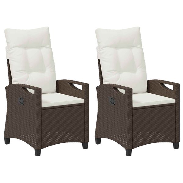 vidaXL Kerti Sz&eacute;k 2 pcs Barna &eacute;s Kr&eacute;m 56 x 60 x 112 cm