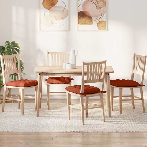 vidaXL &Uuml;lőp&aacute;rn&aacute;k 4 pcs Piros Narancs 40 x 40 x 6 cm B&aacute;rsonyos sz&ouml;vet