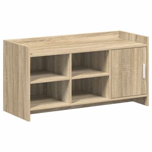 vidaXL Cipőszekr&eacute;ny ajt&oacute;val Sonoma T&ouml;lgy 100 x 39,5 x 51 cm Szerelt Fa