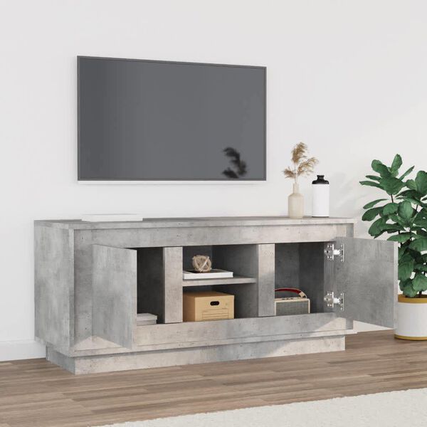 vidaXL betonsz&uuml;rke szerelt fa TV-szekr&eacute;ny 102x35x45 cm