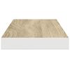 vidaXL 2 db t&ouml;lgysz&iacute;nű &eacute;s feh&eacute;r MDF lebegő fali polc 60x23,5x3,8 cm