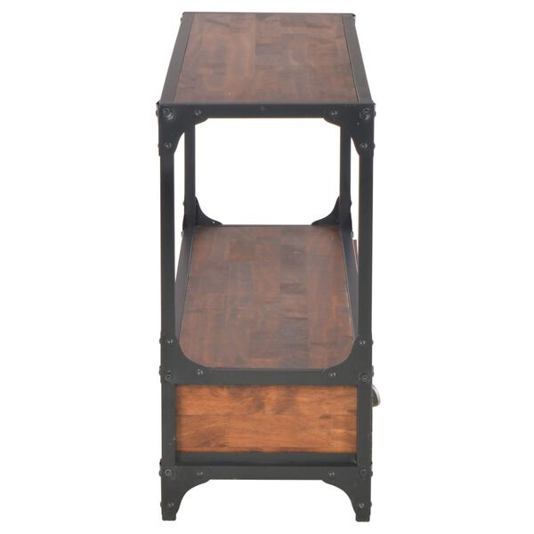 vidaXL háromfiókos tömör fenyőfa TV-szekrény 120 x 30 x 60 cm