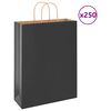 vidaXL 250 db fekete pap&iacute;rzacsk&oacute;k foganty&uacute;kkal 32x12x42 cm