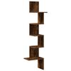 vidaXL f&uuml;st&ouml;s t&ouml;lgysz&iacute;nű forg&aacute;cslap fali sarokpolc 32x32x127,5 cm