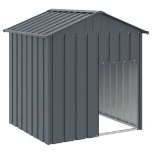 vidaXL antracit horganyzott ac&eacute;l kutyakennel tetővel 117x103x123 cm