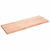 vidaXL vil&aacute;gosbarna kezelt t&ouml;m&ouml;r t&ouml;lgyfa fali polc 140 x 50 x (2-4) cm