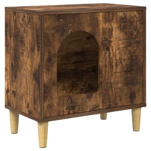 vidaXL Macska H&aacute;z F&uuml;st&ouml;lt t&ouml;lgy 51 x 30 x 52 cm Faanyag