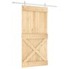 vidaXL Cs&uacute;sz&oacute; ajt&oacute; 100 x 210 cm Szil&aacute;rd Fenyőfa (Nem Kezelt)