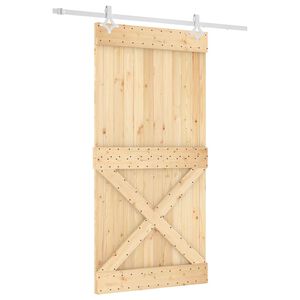 vidaXL Cs&uacute;sz&oacute; ajt&oacute; 100 x 210 cm Szil&aacute;rd Fenyőfa (Nem Kezelt)