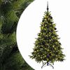 vidaXL Műkar&aacute;csonyfa g&ouml;mbbel 180 cm 300 LED Meleg feh&eacute;r PVC &eacute;s f&eacute;m