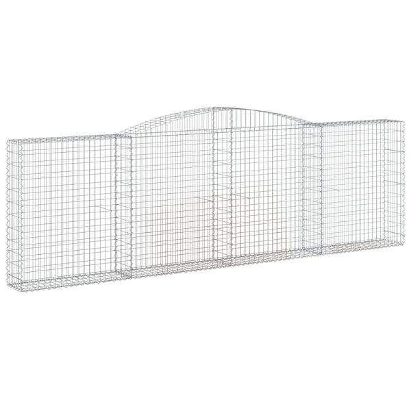 vidaXL 20 db íves horganyzott vas gabion kosár 400x30x120/140 cm